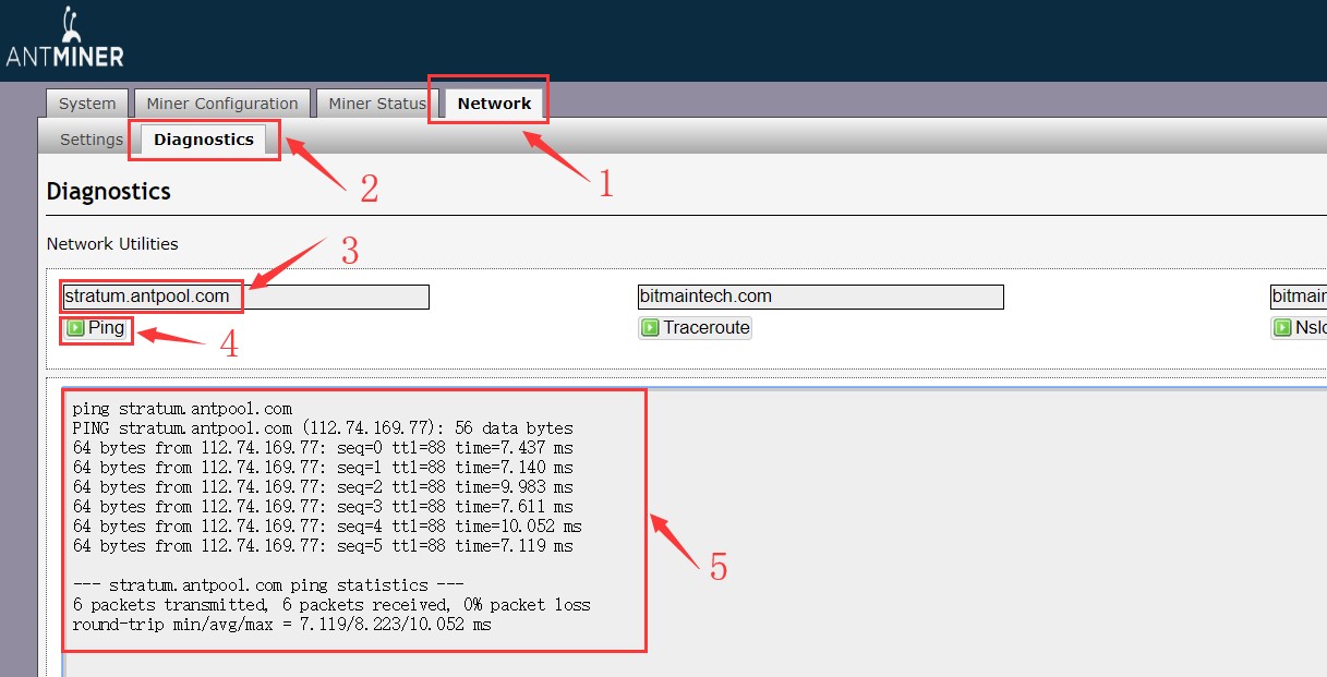 Antminer Asic Status Showing X Bitmain Support